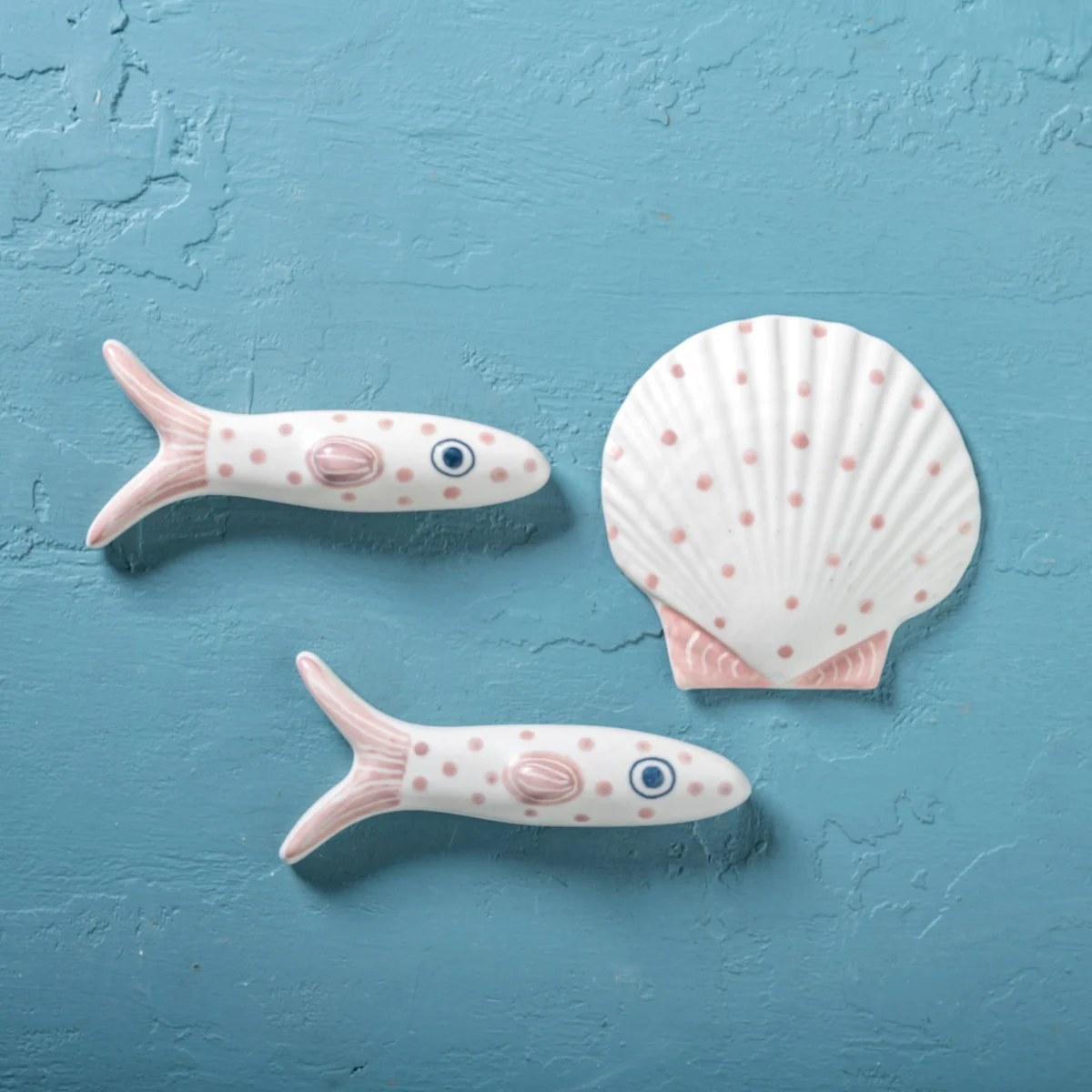 Mabel dotted sardines with Cora clam in blush