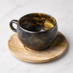 Orbit Mudslide Mug & Wooden Saucer