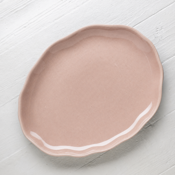 Large Burnt Sage Flutter Oval Platter - Image 2