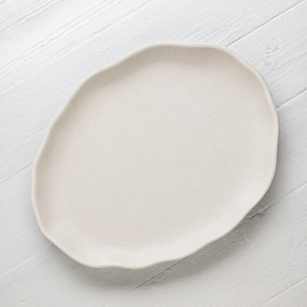 Large Burnt Sage Flutter Oval Platter - Image 4