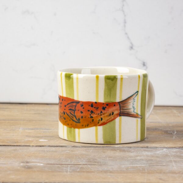 Dolly Olive Sardine Stripe Mug - Image 4