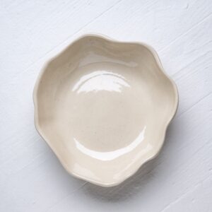 Off White Flutter Pasta Bowl