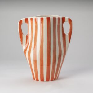 Rue Bright Red Stripe Vessel
