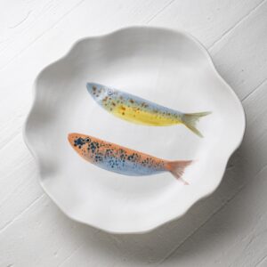 Large Multi Sardines Flutter Salad Bowl
