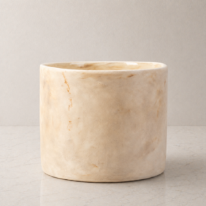 Moroccan White Cylinder Planter