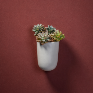 Matt Speckled Tube Wall Planter
