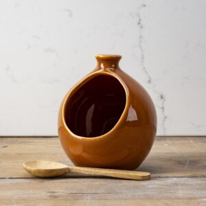 Salt Pig with Mango Wood Spoon