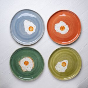 Bailey breakfast plates solid set 4 eggs