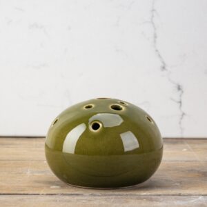 Olive Flower Frog Vase