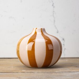 Gem Blush Caramel Stripe Vase