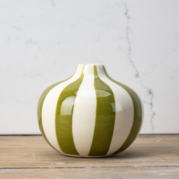 Gem Blush Caramel Stripe Vase - Image 2