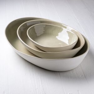 Milk & Forest Oval Bowl