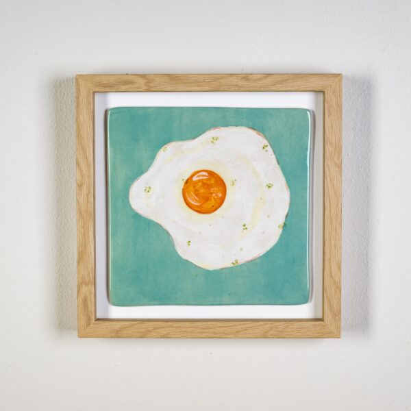Framed egg single teal