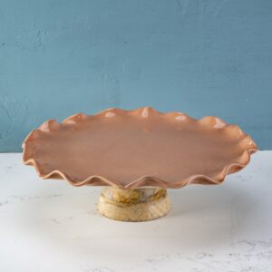 Cake stand fluted edge pumpkin