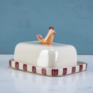 Rectangular butter dish chicken strips