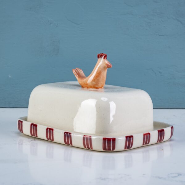 Rectangular butter dish chicken strips