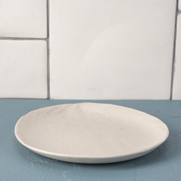 Bailey side plate tumbled texture toasted cream
