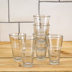 Mist glass short flutes set 6 clear glass