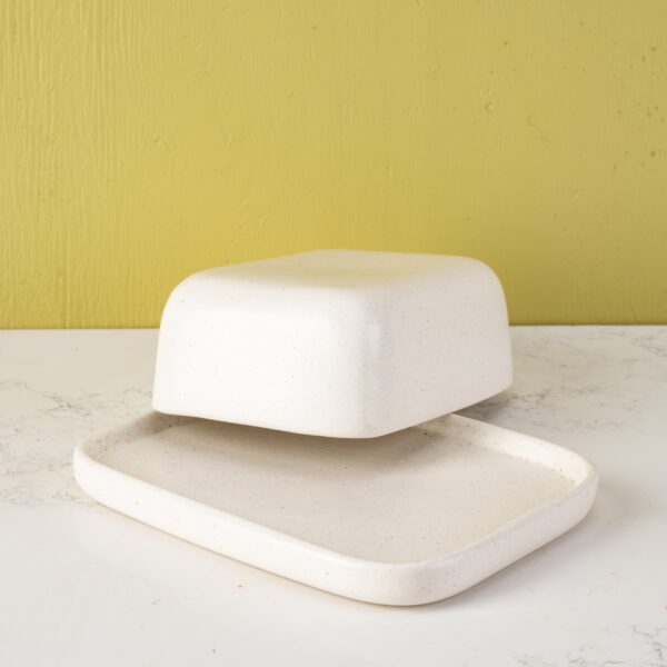 Rectangular butter dish toasted cream - Image 3